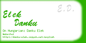 elek danku business card